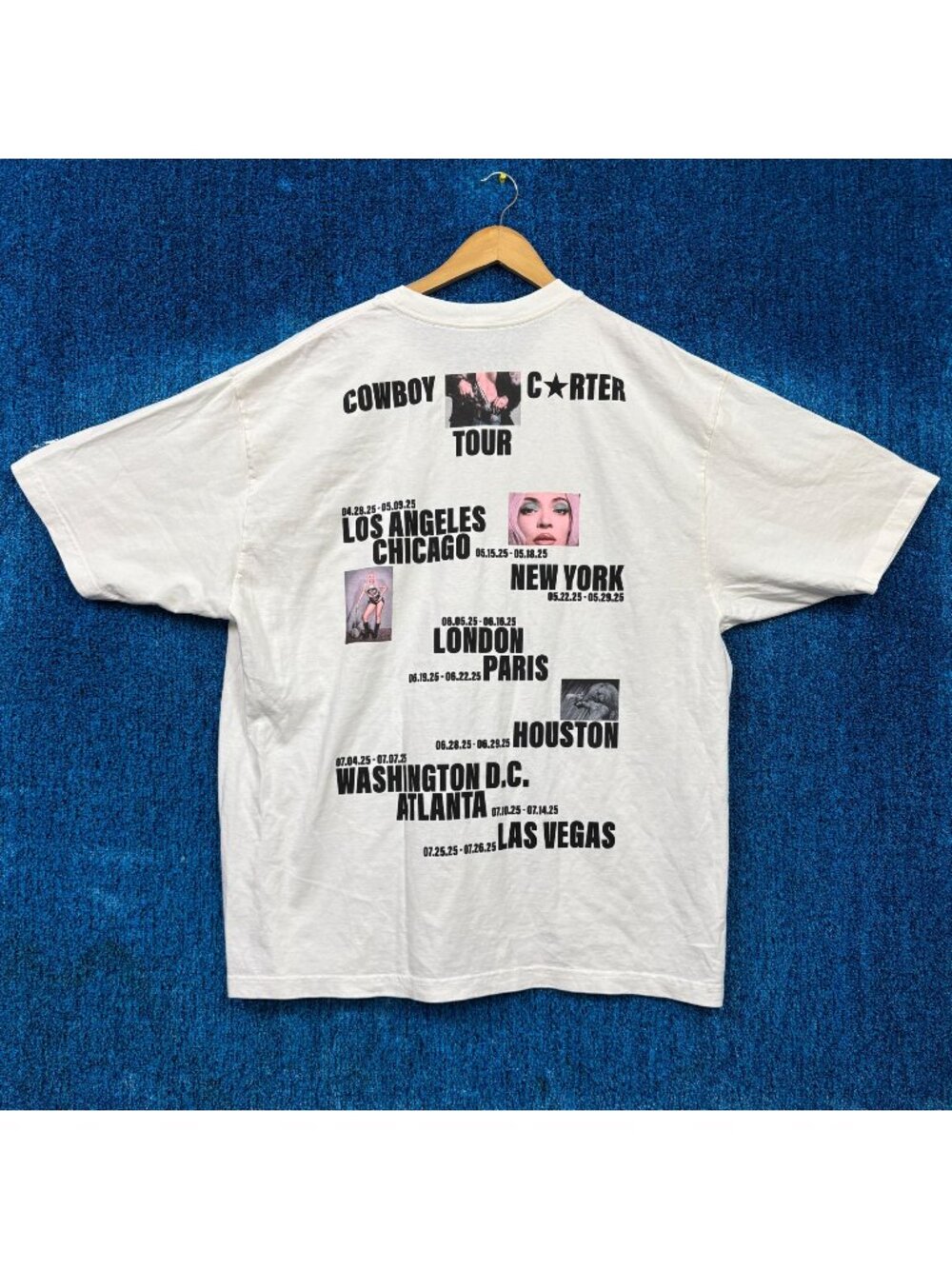 Beyoncé Cowboy Carter Tour White T-Shirt Size XXL